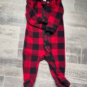 2/$10 Plaid Red and Black Kids One Piece